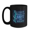 BeeTeeStore Chiropractor Coffee Mug - Funny I Crack People Up Design - 11 oz Black Ceramic Tea Cup for Healthcare Professional Gifts, Birthdays, and Office Decor view 1