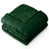 Bare Home Weighted Blanket All-Natural 100% Cotton with Nontoxic Glass Beads 60"x80" 17lbs, Green view 1