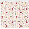 Ambesonne Bee Shower Curtain, Autumn Themed Doodle Pattern with Bugs Plants Herbs Flower Mushroom in The Forest, Cloth Fabric Bathroom Decor Set with Hooks, 69" W x 84" L, Dark Peach Vermilion view 2