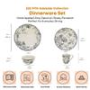 222 Fifth Adelaide 16-Piece Casual Grey Porcelain Dinnerware Set  Service for 4, Classic Toile Bird & Floral Design, Microwave & Dishwasher Safe, for Everyday Dining & Entertainment view 2