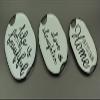 Black and White Decorative Metal Trays with Life Love and Home Wording Set of 3 view 2
