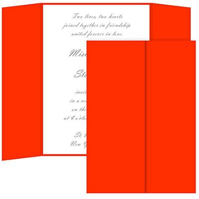 Gatefold Invitation Enclosure - 5 x 7, Matte Cayenne, 25 Pack