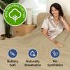 King Sheet Set - 100% Cotton Sheets - 4 Piece King Size Cotton Bed Set with Deep Pockets up to 16 Inches - Ultra Soft, Breathable & Cooling - Comfy, Fade & Stain Resistant - Machine Washable - Beige view 3