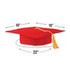 Fun Express Red Kids' Matte Elementary School Graduation Mortarboard Hat view 2