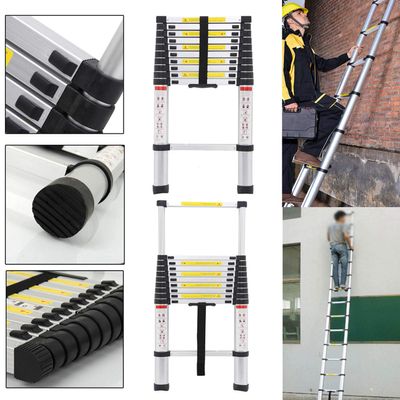 3.2m Portable Heavy Duty Multi-Purpose Aluminium Telescopic Ladder Extendable US