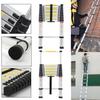 3.2m Portable Heavy Duty Multi-Purpose Aluminium Telescopic Ladder Extendable US view 1