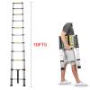 3.2m Portable Heavy Duty Multi-Purpose Aluminium Telescopic Ladder Extendable US view 2