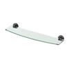 Gatco 4636MX Glam Glass Shelf, 20 Inch, Matte Black / Wall Mounted 20.13" X 5.50" Tempered Curved Glass Shelf view 1