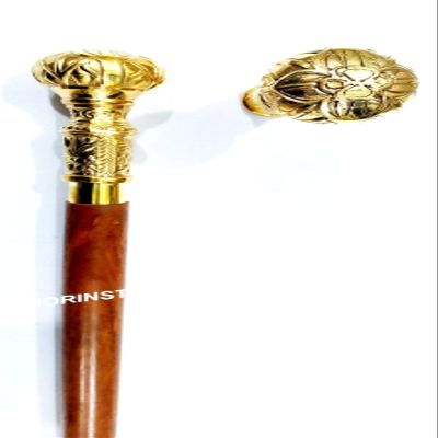 Collectible Handmade Nautical Brass Handle Walking Sticks Cane Rustic Vintage Home Decor Gifts