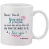 Christmas Gifts For Husband - Dear David You Are My Best Friend My Human Diary And My Other Half You Mean The World To Me I Love You - Funny Mugs XoXo 11 oz Ceramic White view 1