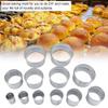 12PCS/Set Stainless Steel Round Cutter Cookie Mousse Cake Baking Pastry Tool for Muffins Crumpets Donuts Scones view 4