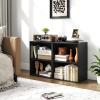Giantex Bookshelf and Bookcase Set of 2, 2-Cube Storage Shelf W/Large-Capacity Open Storage Space for Living Room Bedroom Study Office Multi-Functional Furniture Display Cabinet, Black view 2