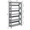 Convenience Concepts Omega 5 Tier Bookcase, Gray view 3