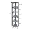 Convenience Concepts Omega 5 Tier Corner Bookcase, Gray view 3