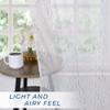 Superior Sheer Curtains, Curtains Perfect for Natural Light, Trellis Window Accents, Modern Contemporary Decor, Cormac Collection, Set of 2 Panels, 8 Grommets, 52" x 63", White view 4