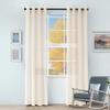 Superior Sheer Curtains, Curtains Perfect for Natural Light, Trellis Window Accents, Modern Contemporary Decor, Cormac Collection, Set of 2 Panels, 8 Grommets, 52" x 63", Ivory view 2