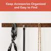 Spectrum Diversified Wooden Closet Wall Mount Storage Rack, 24 Peg Tie, Belt, Scarf and Jewelry Organizer One Coffee view 2
