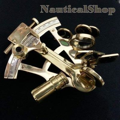 SHAHEERA NAUTICAL Antique Brass Sextant Astrolabe Zodiac Handmade Vintage Sextant 5" Nautical Gift