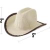 More Fiesta Mini Cowboy Rodeo Hats, 5 Inches Size - 12 Pack (Beige) view 3