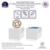 Marketing Holders 2 Pack 12 Inch White Acrylic Display Box with One Open Side Versatile Square Merchandise Storage Bin or Retail Product Riser view 4
