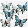 Factory Direct Craft Blue Feathered Artificial Butterflies view 1