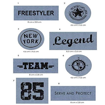 Exhibitor 40 Patches Screen-Printed Basic Ironing - REF.6447-U40