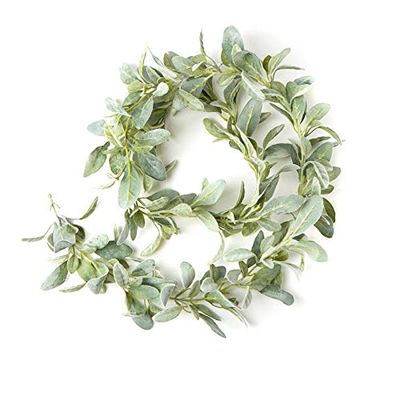 Artificial Lamb's Ear Garland for Home, Seasonal, and Holiday Dcor