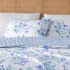 Great Bay Home Floral Twin/Twin XL Quilt Set with Shams, Blue Floral Bedding Set, All-Season, Lightweight Bedspread. Reversible, Farmhouse Bedding. (Twin/Twin XL, April Morning) view 2