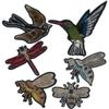 6 Birds Embroidered Patches Ironing - REF.727-U6 view 1