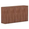Alera Alera Valencia Series Hutch with Doors, 4 Compartments, 64.75w x 15d x 35.38h, Modern Walnut view 4
