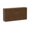 Alera Alera Valencia Series Hutch with Doors, 4 Compartments, 70.63w x 15d x 35.38h, Modern Walnut view 4