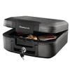 Sentry Safe Waterproof Fire-Resistant Chest, 0.28 Cu Ft, 15.4w X 14.3D X 6.6h, Charcoal Gray view 1