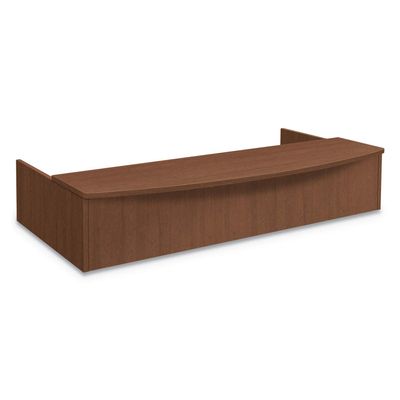HON Foundation Reception Station with Bow Front, 72" X 36" X 14.25", Shaker Cherry
