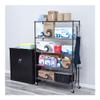 Alera 5-Shelf Wire Shelving Kit with Casters and Shelf Liners, 48w X 18d X 72h, Black Anthracite view 2