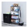 Alera 5-Shelf Wire Shelving Kit with Casters and Shelf Liners, 36w X 18d X 72h, Black Anthracite view 2