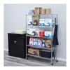Alera 5-Shelf Wire Shelving Kit with Casters and Shelf Liners, 48w X 18d X 72h, Silver view 2