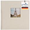 Goldbuch Bella Vista 27 723 Photo Album with Picture Cut-Out Sand Grey, Memory Album in Format 30 x 31 cm, Photo Album 60 White Pages with Glassine Dividers, Photo Book with Linen Cover, Grey view 1
