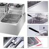 ZOKOP Electric Fryer,12L Commercial Electric Countertop Stainless Steel Deep Fryer Basket French Fry Restaurant Home Kitchen view 2
