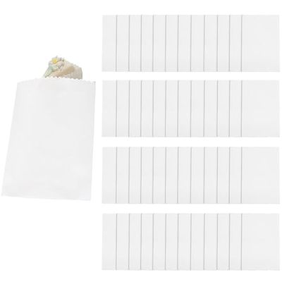 Fun Express - White Cake Bags (50pc) - Party Supplies - Bags - Paper Treat Bags - 50 Pieces