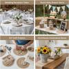 Burlap Circles (bulk set of 25) Wedding Party Supplies view 4