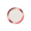Fun Express Premium Ivory Plastic Dessert Plates with Rose Gold Trim - Party Supplies - 25 Pieces view 1