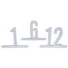 1-12 SILVER MIRROR ACRYLIC TABLE NUMBERS - Party Supplies - 12 Pieces view 1