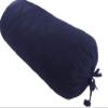 Navy Blue Quilted Bolster Pillowcase - Yoga Massage Round Quilted Bolster Cover for Bed Sofa Chair Couch Lounge Cotton 8" Diameter x 26" Long (17 cm Diameter x 66 cm Long) Removable Cover view 1