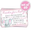 Elephant Books for Baby shower insert - Set of 40 view 2