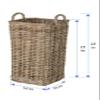 KOUBOO Kobo Square Umbrella Stand with Metal Water Catch, Gray Storage Basket Grey view 4