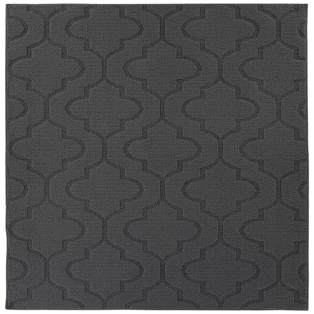 Garland Rug Brentwood Double Quatrefoil Indoor/Outdoor Area Rug, 6-Feet by 8-Feet, Cinder Gray