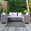 Garland Rug Brentwood Double Quatrefoil Indoor/Outdoor Area Rug, 6-Feet by 8-Feet, Cinder Gray view 2