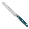 Arcos Forged Tomato Knife Serrated 5 Inch Nitrum Stainless Steel. Micarta Handle & Special Silk Edge and Silver Blade 130 mm blade. Series Brooklyn. Color Blue view 1