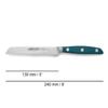 Arcos Forged Tomato Knife Serrated 5 Inch Nitrum Stainless Steel. Micarta Handle & Special Silk Edge and Silver Blade 130 mm blade. Series Brooklyn. Color Blue view 2