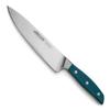 Arcos Forged Chef Knife in Stainless Steel. Professional 8 Inch Kitchen Knife with Micarta Blue Handle & Special Silk Edge. Series Brooklyn view 1